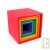 Cube empilable color� en bois, 65cm