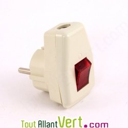 Fiche bipolaire stop champs �lectriques 50Hz avec prise terre