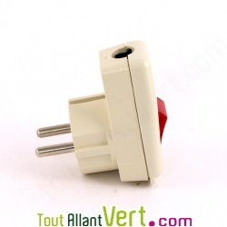 Fiche bipolaire stop champs �lectriques 50Hz avec prise terre