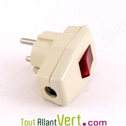 Fiche bipolaire stop champs �lectriques 50Hz avec prise terre