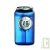Horloge LCD � eau en forme de canette, coloris Bleu
