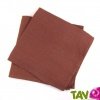 Serviettes de table marron, chanvre, lot de 2, 45x45cm