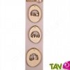 Suspension en bois pour No�l, lot de 3