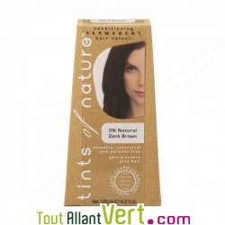 Teinture permanente coloration bio pour cheveux 3N Ch�tain fonc� Naturel