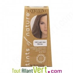 Teinture permanente coloration bio pour cheveux 10C Blond Clair Cendr�