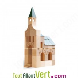 Kit de construction Eglise Architecte en bois FSC 63 pi�ces