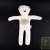 Nounours Ted en coton bio "I Like 100% organic cotton" Blanc