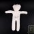 Nounours Ted en coton bio "I Like 100% organic cotton" Blanc