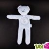 Nounours Ted en coton bio \"I Like 100% organic cotton\" Bleu
