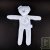 Nounours Ted en coton bio "I Like 100% organic cotton" Bleu