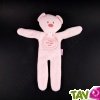 Nounours Ted en coton bio \"I Like 100% organic cotton\" Rose