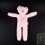 Nounours Ted en coton bio "I Like 100% organic cotton" Rose