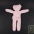 Nounours Ted en coton bio "I Like 100% organic cotton" Rose