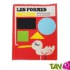 Livre Textile "Apprendre les formes" en coton bio 20x16cm