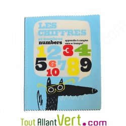 Livre Textile \"Apprendre les chiffres\" en coton bio 20x16cm
