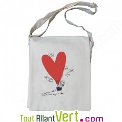 Sac besace enfant en coton bio Amnesty International 31 x 25 x 7,5 cm