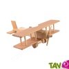Avion biplan a�ropostale grand mod�le en bois 23.5x24x8.5cm