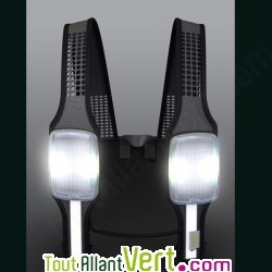 Bretelles support de signalisation lumineuse solaire pour sac � dos  Baglite de Pedalite