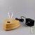 Diffuseur d'huiles essentielles Pranarom socle en bois clair triangulaire avec minuteur