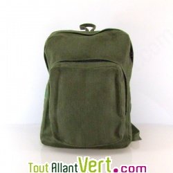 Sac � dos en chanvre biologique, 43x32x9cm, vert