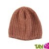 Bonnet court chanvre biologique marron, 17,5 cm