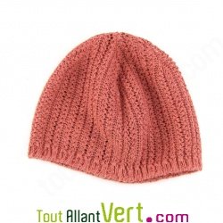 Bonnet court chanvre biologique rose ancien, 17,5 cm