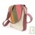 Sac � main arc-en-ciel, chanvre bio, naturel et marron, 26x24x6cm