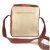 Sac � main arc-en-ciel, chanvre bio, naturel et marron, 26x24x6cm