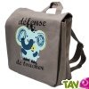 Sac � dos enfant Elephant en coton bio 23 x 23 x 7,5 cm