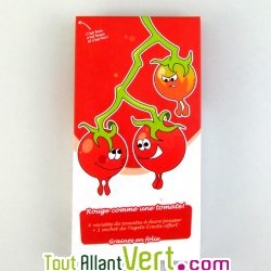 Coffret \"Rouge comme une tomate\" 4 + 1 sachets de graines bio tomates et fleur