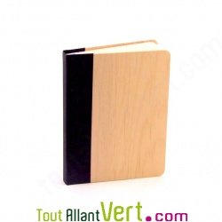 Cahier couverture bois d\'Orme A6 FSC Quebook