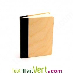 Cahier couverture bois de Bouleau A6 FSC Quebook