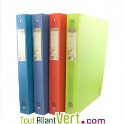 Classeur 4 anneaux polypro recycl�, Forever, dos 4 cm