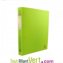 Classeur 4 anneaux polypro recycl� vert, Forever, dos 4 cm