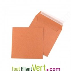 Enveloppes recycl�es 15x15 cm Kraft, lot de 50