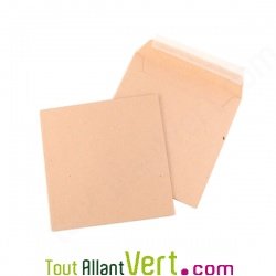 Enveloppes recycl�es 15x15 cm Kraft, lot de 50
