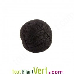 Footbag noir, balle en chanvre naturel, 6 cm