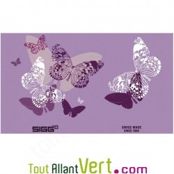 Gourde alu SIGG Papillon sur fond mauve, sans BPA 0.6 litre