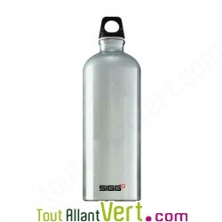 Gourde SIGG 1 litre Alu us� + bouchon noir sans BPA