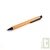 Stylo bille r�tractable en bois de h�tre, encre gel bleu