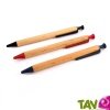 Stylo bille r�tractable en bois de h�tre, encre gel