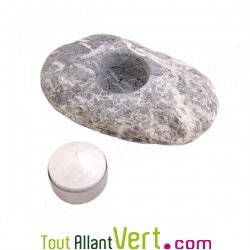 Support en pierre naturelle pour bougie veilleuse