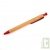 Stylo bille r�tractable en bois de h�tre, encre gel rouge