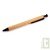 Stylo bille r�tractable en bois de h�tre, encre gel noir