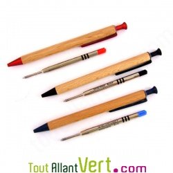 Recharge encre gel pour stylo en bois r�tractable