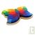 Puzzle Papillon g�ant arc-en-ciel 37 pi�ces en bois 46x33x4cm