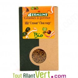 Graines � germer Mix Alfa, Chou rouge, Cresson, 150g Germline