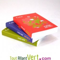 Agenda scolaire recycl� bleu 2011-2012 Forever 1 jour par page 12x17cm
