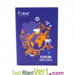 Agenda scolaire recycl� bleu 2011-2012 Forever 1 jour par page 12x17cm