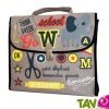 Cartable enfant Elephant en coton bio 28x34x8cm